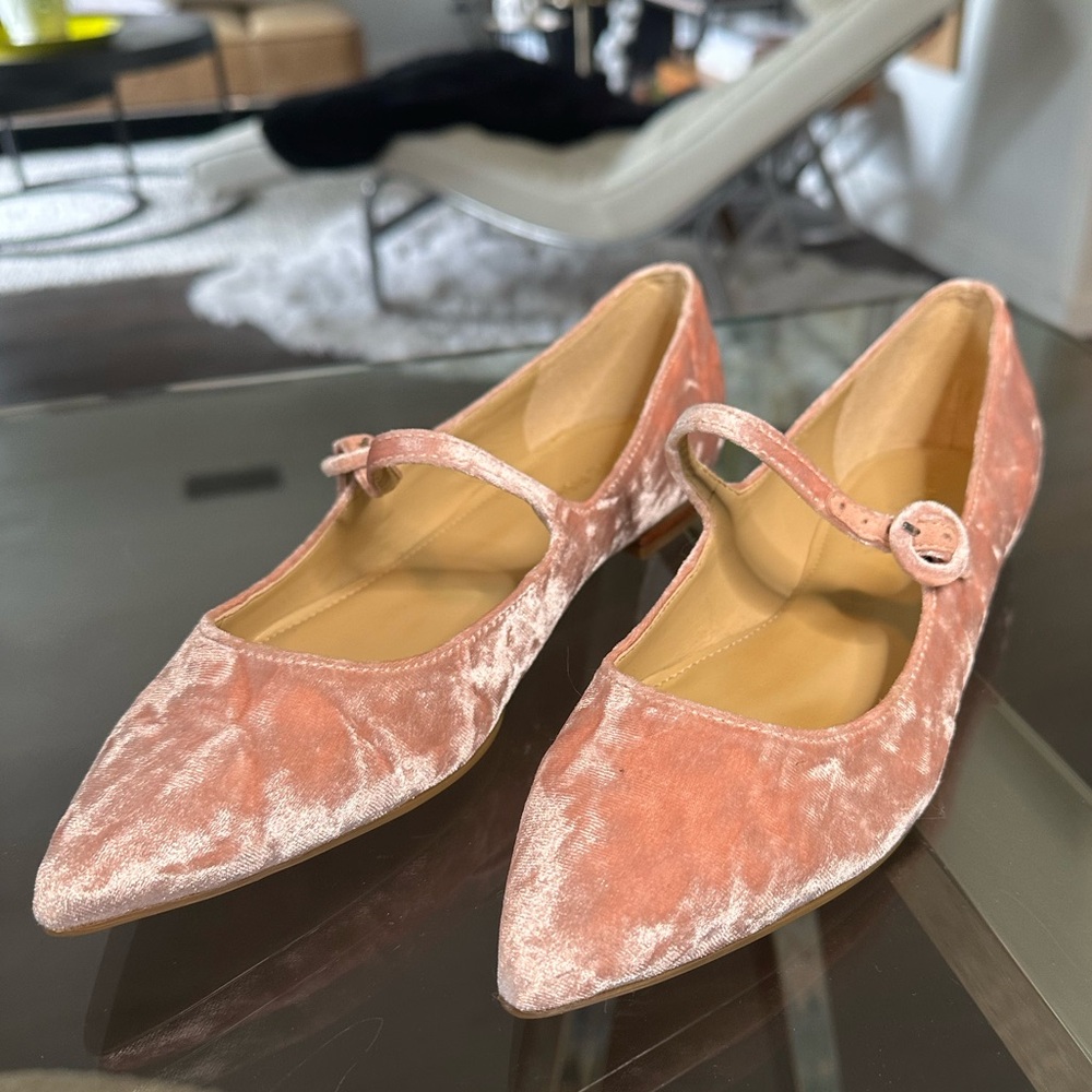 Marc Fisher Pink Velvet Flats